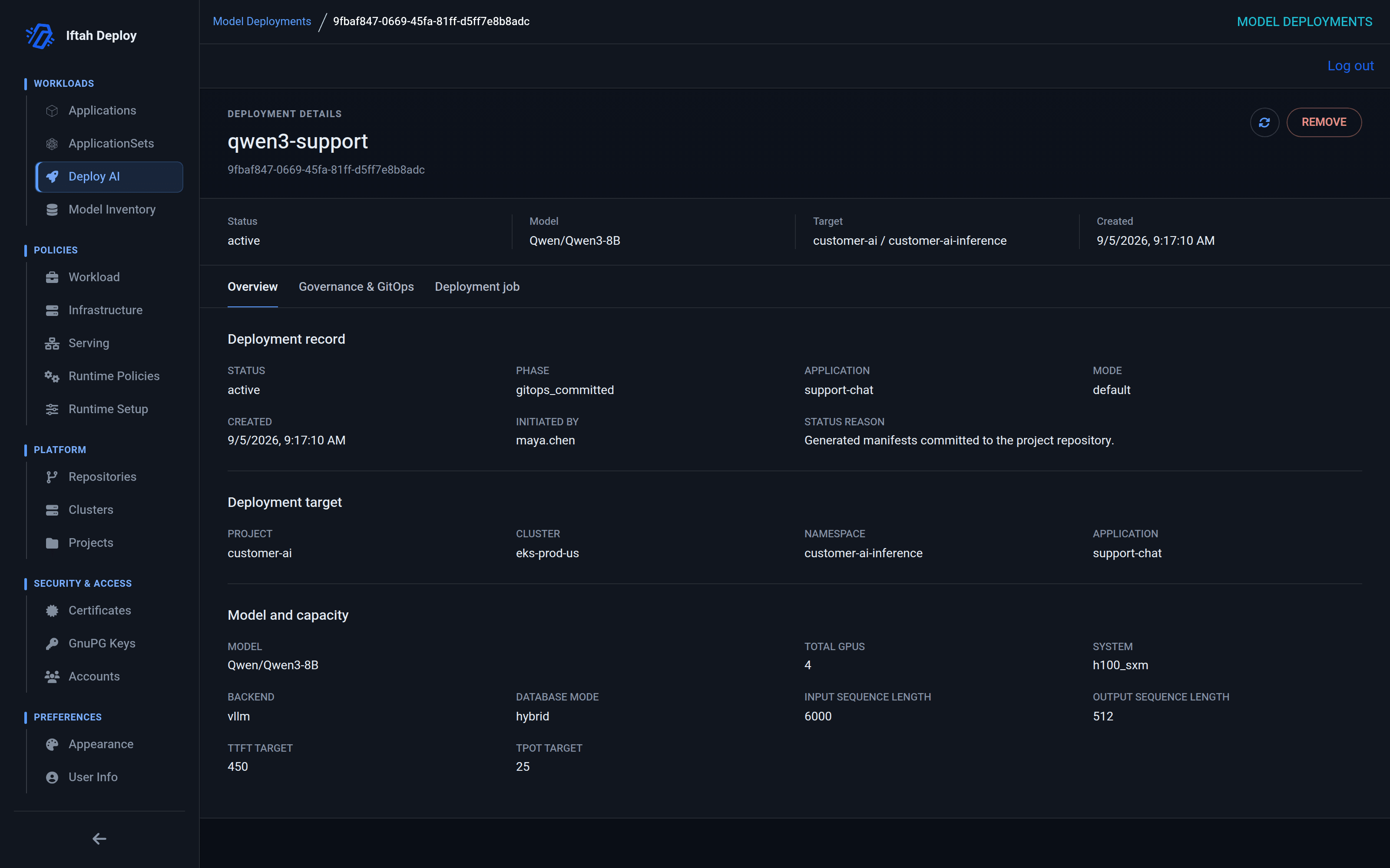Iftah Deploy — Deployment overview · Product demo